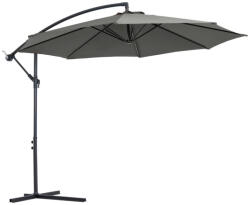 AOSOM Napernyő kézi kurblival időjárásálló 2, 95x2, 95x2, 45 m szürke nagyméretű konzolos napernyő
