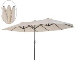 AOSOM Dupla Napernyő ovális alakú extra nagy méretű 460x270x240 cm krémfehér színben