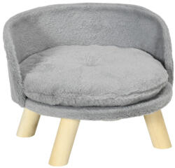 AOSOM Kisállat ágy macska fekhely 40, 5x40, 5x33 cm macskaágy mosható párnával védő peremmel