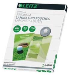 LEITZ Meleglamináló fólia, 80 mikron, A5, fényes, UDT technológiával, "iLam" (LEITZ_74920000) (LEITZ_74920000)