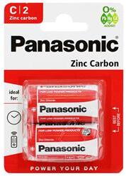 Panasonic elem (C/baby, R14, 1.5V, cink-karbon) 2db/csomag (R14R-2BP_/_R14RZ/2BP_/_R14REL/2_BP) (R14R-2BP_/_R14RZ/2BP_/_R14REL/2_BP)