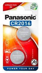 Panasonic gombelem CR2016, lítium, 2db/csomag (CR-2016EL/2B) (CR-2016EL/2B)
