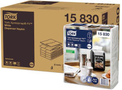 Tork szalvéta adagolós N14 "Xpressnap" Fit fehér levélmintás, 2r. , Starterfold, 21, 3X16, 5cm, 720db/csg, 6csg/karton (DA503XSZHT15830)