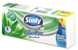 Sindy papírzsebkendő aloe vera 3r. , 100db/csg, 60csg/karton, 24karton/raklap (DA503XSZWY5998648701821)