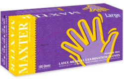 Maxter Gumikesztyű Maxter latex PÚDERMENTES "L" 100db/doboz, 10doboz/karton (DA503XSZHT9555002105792)