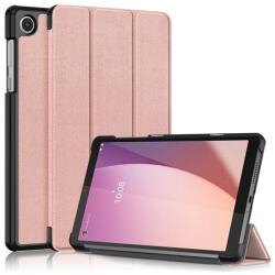 Gigapack Lenovo Tab M8 Gen4 (TB300F) WIFI tok álló, bőr hatású (flip, oldalra nyíló, trifold, asztali tartó) rozéarany (GP-155078)