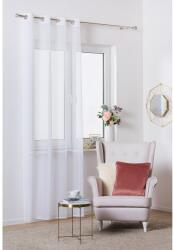 Splendid Akoia Áttetsző függöny, 140x260 cm, 100% poliészter, Gyűrűs, Gyöngy rátéttel, Fehér (GF-AKOYAK-140/260-BI)