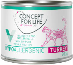 Concept for Life 12x200g Concept for Life Veterinary Diet Hypoallergenic pulyka nedves macskatáp