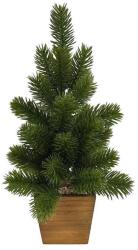 Kring Dekoratív műfenyő, fából készült cserépben, havas megjelenés, 35, 6 cm (CK788-P19-4759)