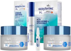 Gerovital H3 Hyaluon C ajándékcsomag: Hyaluronsav 2% Hyaluron C ampullák, 10 ampulla x 2 ml + Hyaluron C nappali ránctalanító krém, 50 ml + Hyaluron C éjszakai ránctalanító krém, 50 ml + Hyaluron C 2%