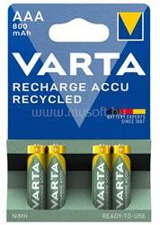 VARTA RECHARGE ACCU RECYCLED elem (AAA, 1.2V, 800mAh Ni-MH, újratölthető) 4db/csomag (VARTA_56813101404) (VARTA_56813101404)