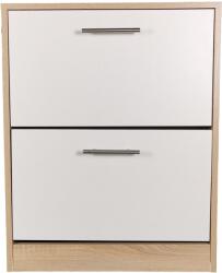 KringX Duo Cipőtartó, 63x80.5x24.5 cm, Sonoma/ Fehér