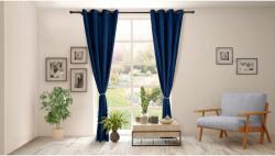 Heinner Home 2db Heinner Home függöny készlet, bársony, 140x270 cm, rögzítési rendszer fém gyűrűkkel, 2 zsinór, kék (HR-VDR140-BLUE)