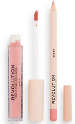 Revolution Beauty Revolution ajakrúzs készlet: Rúzs, 3 ml + Szájkontúrceruza, 1 g Revolution Lip Contour Kit Queen