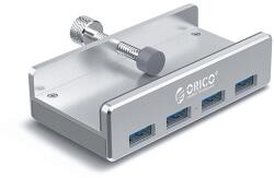 ORICO ALLNET ALL-USB3-HUB-4-CLIP hálózati csatlakozó USB 3.2 Gen 1 (3.1 Gen 1) Type-A 5000 Mbit/s Ezüst (ORICO-MH4PU-SV-BP)