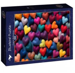 Bluebird Puzzle 500 db-os puzzle - Coeurs Multicolores (90546) (90546)