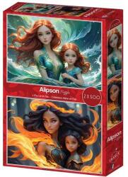 Alipson Puzzle 2 x 500 db-os puzzle - Collection Mère et Fille - L'Eau et le Feu (50221) (50221)