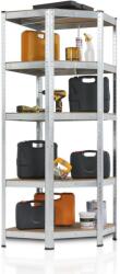Juskys Raft metalic colțar 5 polițe, 180x70x40-70cm, 875kg, sistem (21093) Raft