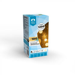 DekorTrend Crystalline toldható LED jégcsapfüzér 300 x 40 cm, 100 db MELEG FEHÉR LED, fekete kábel, Kül- és beltéri (KAT_204) - dekortrend