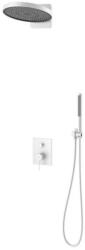 AREZZO design Falba süllyesztett csaptelep, Arezzo design Elegant zuhanyszett, matt fehér AR-2095MW - zuhanykabin