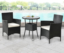 Juskys Bayamo erkély szett - fekete + krémszínű párnák (200192)