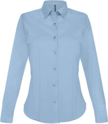 Kariban Női blúz Kariban KA530 Ladies' Long-Sleeved Stretch Shirt -2XL, Light Blue
