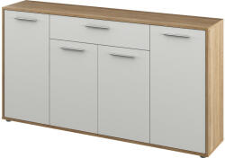 TEMPO KONDELA Komód, Sonoma Tölgy/Fehér, Lunia