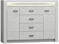 TEMPO KONDELA Komód, Kőris Fehér, Infinity I-07