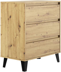 TEMPO KONDELA Komód, Artisan Tölgy, Bogan New 3S70