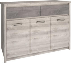 TEMPO KONDELA Komód 3D2S, Nairobi Gesztenye/Onix, Jesi New