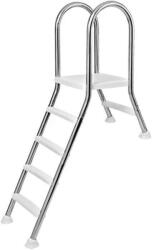  Kétágú rozsdamentes létra 1 + 4 fokos, 1.2 m magasságig (AS-118003) - pepita