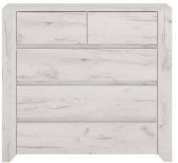 TEMPO KONDELA Komód Typ 43, Fehér Craft, Angel