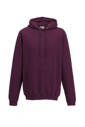 Just Hoods Uniszex kapucnis pulóver Just Hoods AWJH001 College Hoodie -XS, Burgundy