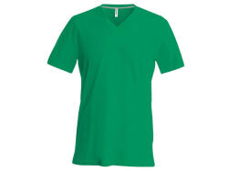 Kariban Férfi póló Kariban KA357 Rövid Ujjú v-nyakú póló -2XL, Kelly Green