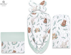 MimiNu - Set 4 in 1 Cosulet bebelus Baby Cocoon 75x55 cm, Husa 100% bumbac, Din bumbac certificat Oeko Tex Standard 100, Cu patu (6426972012539)