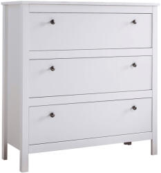 TEMPO KONDELA Komód 3S, Fehér, Olje