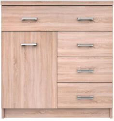 TEMPO KONDELA Komód 1D4S, Sonoma Tölgy, Topty Typ 20