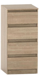 TEMPO KONDELA 4 Fiókos Komód, Tölgy Sonoma, Hany New 009 - fizz