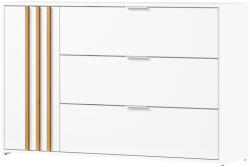 TEMPO KONDELA Komód, 1D3S, Fehér/Artisan Tölgy, Florens