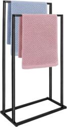 SPRINGOS fém Törölközőtartó 84x45x21, 5cm - Fekete (HG0018)