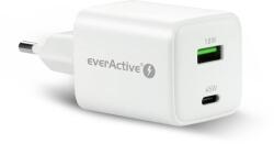 everActive SC-450Q USB-A / USB-C Hálózati Gyorstöltő Adapter 45 W - Fehér