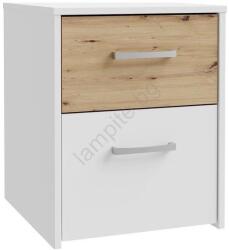 FORTE Нощно шкафче URO дъб artisan/бяло (FR0045)