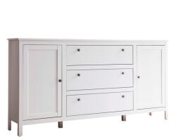 TEMPO KONDELA Komód 2D3S, Fehér, Olje - fizz