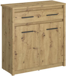 TEMPO KONDELA Komód 2D1S, Artisan Tölgy, Airon