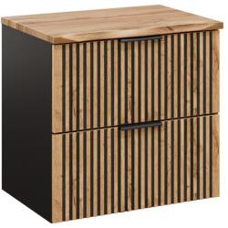 Comad Set dulap Comad Xilo XILO BLACK WOTAN 82-60-D-2S, blat Comad Nature Wotan NATURE WOTAN 89-60-46 M (SETXILBNATWOTAN60CM)