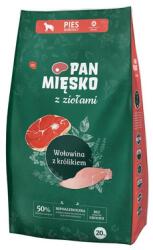 Pan Mięsko PAN MIĘSKO fűszernövényekkel Marhahús nyúllal M 20 kg közepes méretű fajtáknak