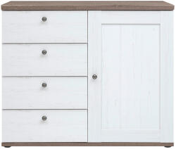 TEMPO KONDELA Komód, Canyon Fenyő/Sonoma Trüffel Tölgy, Teina Kom4S1D