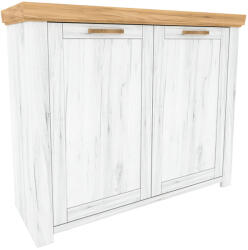 TEMPO KONDELA Komód J, Tölgy Craft Arany/Tölgy Craft Fehér, Sudbury