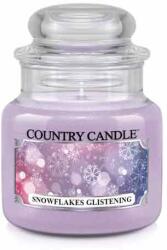 Kringle Candle Country Candle Snowflakes Csillogó illatgyertya mini 1 kanóc (104 g),