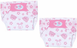 Zapf Creation Baby Born, scutece pentru papusi, alb-roz, 2 buc